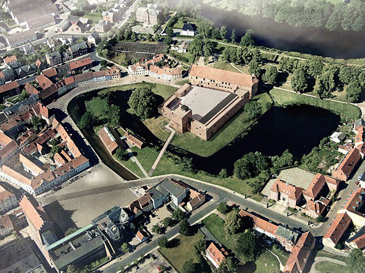 Visualisering af det kommende Nyborg Slot