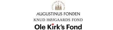 Logoer: Ole Kirk's Fond, Knud Højgaards Fond og Augustinus Fonden