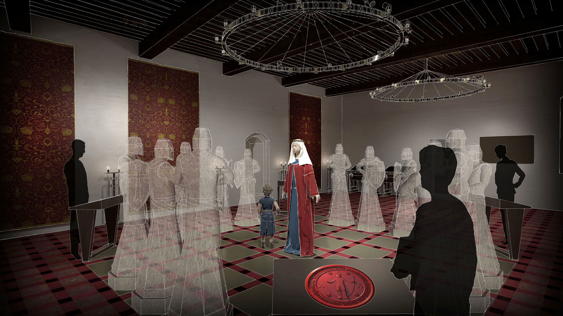 Visualisering af 'Det nordiske rum, Margrete 1. og den lille Oluf