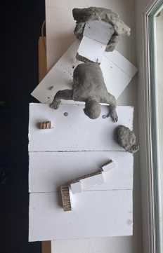 Christian 3. som lerfirgur set ovenfra