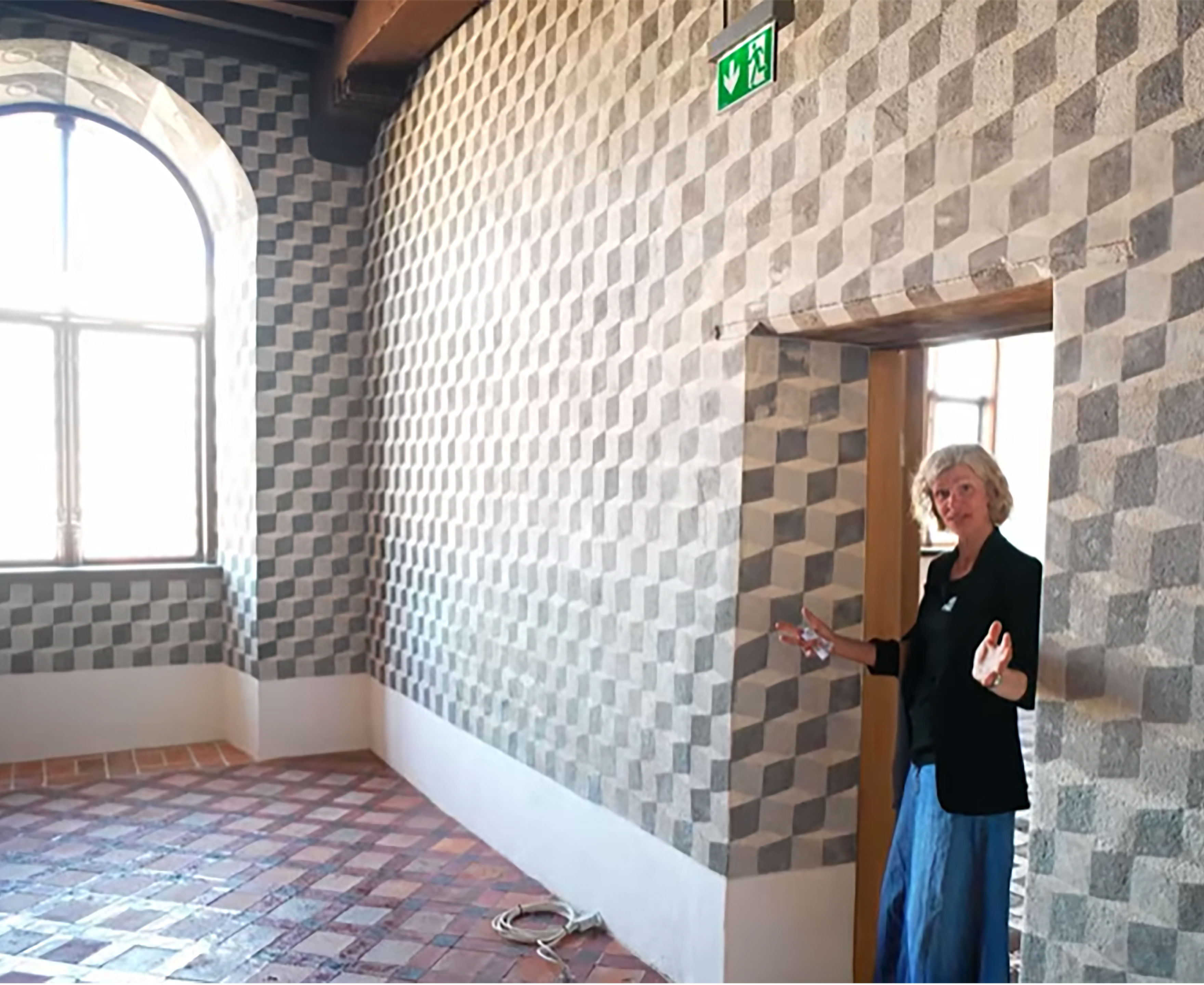 Mette Ladegaard indendørs på Nyborg Slot